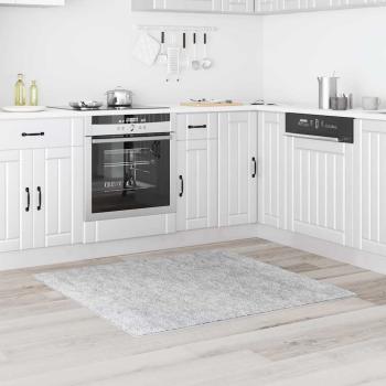 Flauschiger Teppich mit Latexrücken Grau 120x120 cm