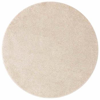 Flauschiger Teppich mit Latexrücken Creme ø160 cm