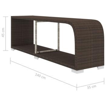 11-tlg. Garten-Lounge-Set mit Auflagen Poly Rattan Braun