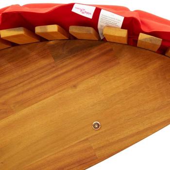 Sonnenliege Set aus 2 Rot Holz und Stoff Standard Faltbar