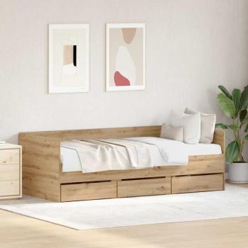 Tagesbett mit Kopfteil Artisan-Eiche 90 x 190 cm Holzwerkstoff