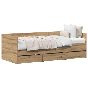 Tagesbett mit Kopfteil Artisan-Eiche 90 x 190 cm Holzwerkstoff