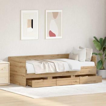 Tagesbett mit Kopfteil Artisan-Eiche 90 x 190 cm Holzwerkstoff