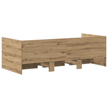 Tagesbett mit Kopfteil Artisan-Eiche 90 x 190 cm Holzwerkstoff
