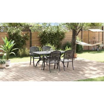 Set aus 3 Schwarz Gussaluminium Mittel Dekorative Intarsien