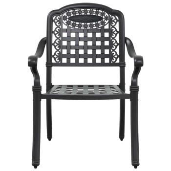 Set aus 3 Schwarz Gussaluminium Mittel Dekorative Intarsien