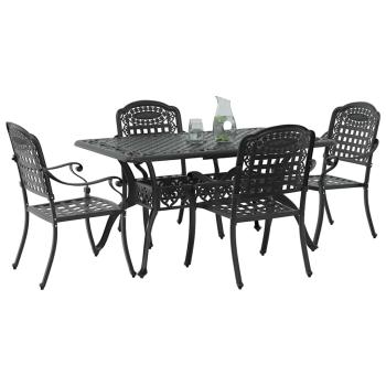 Set aus 3 Schwarz Gussaluminium Mittel Dekorative Intarsien