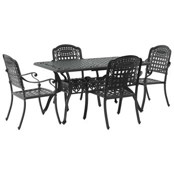 Set aus 3 Schwarz Gussaluminium Mittel Dekorative Intarsien