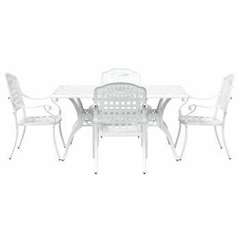 Set aus 3 Weiß Gussaluminium Groß Dekorative Intarsien