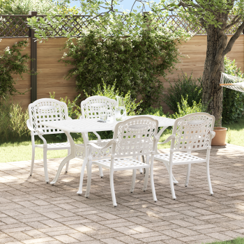 Set aus 3 Weiß Gussaluminium Groß Dekorative Intarsien