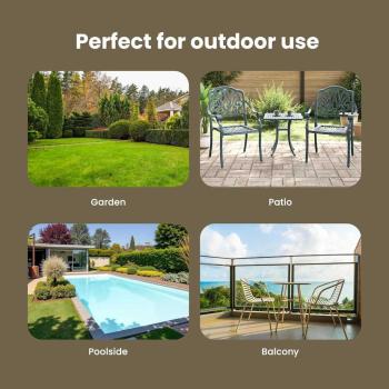 Set aus 3 Weiß Gussaluminium Groß Dekorative Intarsien