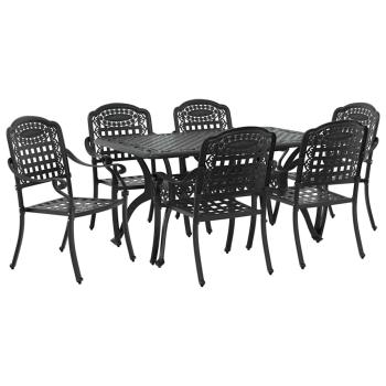 Set aus 4 Schwarz Gussaluminium Mittel Dekorative Intarsien