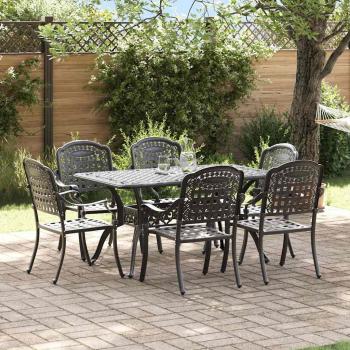 Set aus 4 Schwarz Gussaluminium Mittel Dekorative Intarsien