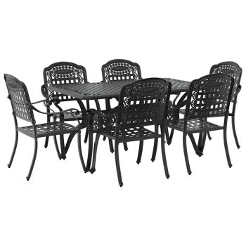 Set aus 4 Schwarz Gussaluminium Mittel Dekorative Intarsien