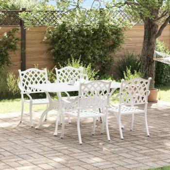 Set aus 3 Weiß Guss-Aluminium 150x90x72 cm Langlebig