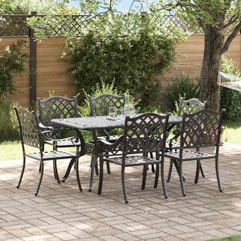 Set mit 4 Schwarz Gussaluminium 6-Sitzer Platz für viele