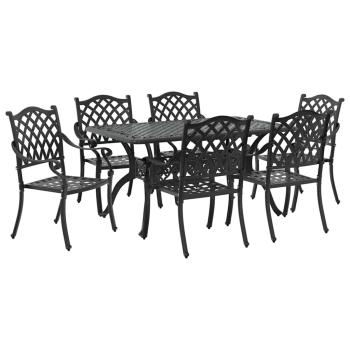Set mit 4 Schwarz Gussaluminium 6-Sitzer Platz für viele