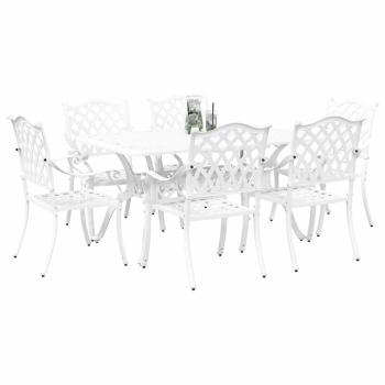 Set aus 4 Weiß Gussaluminium 6 Personen Dekorative Intarsien