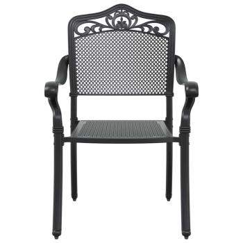 ARDEBO.de - Set aus 3 Schwarz Gussaluminium 4-Personen Langlebig