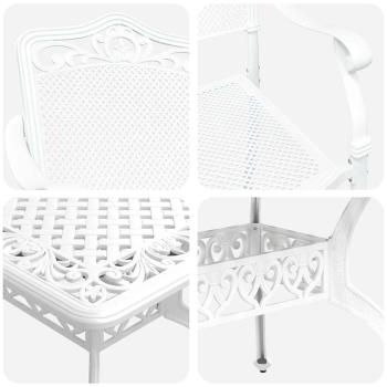   Set aus 3 Weiß Aluminium 150x90x72 cm Langlebig