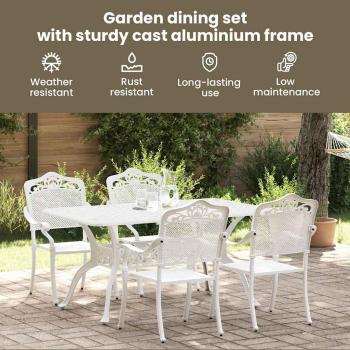   Set aus 3 Weiß Aluminium 150x90x72 cm Langlebig