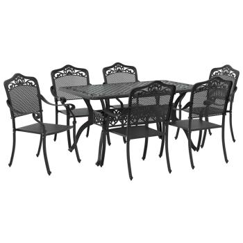 Set aus 4 Schwarz Gussaluminium 150x90x72 cm