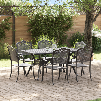 Set aus 4 Schwarz Gussaluminium 150x90x72 cm