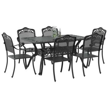 Set aus 4 Schwarz Gussaluminium 150x90x72 cm