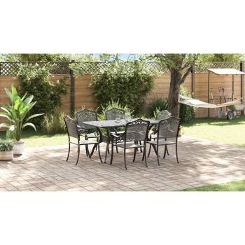 Set aus 4 Schwarz Gussaluminium 150x90x72 cm