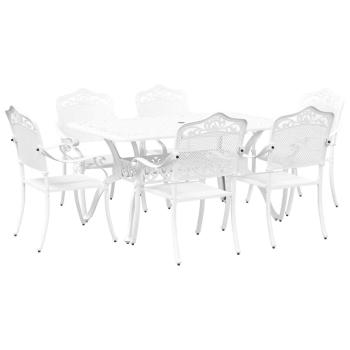 Set aus 4 Weiß Guss-Aluminium Groß Dekorative Intarsien