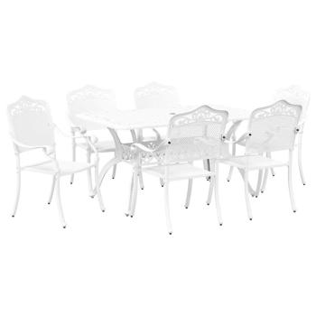 Set aus 4 Weiß Guss-Aluminium Groß Dekorative Intarsien
