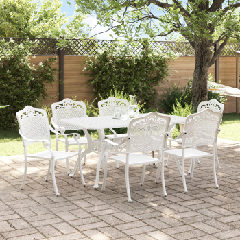 Set aus 4 Weiß Guss-Aluminium Groß Dekorative Intarsien