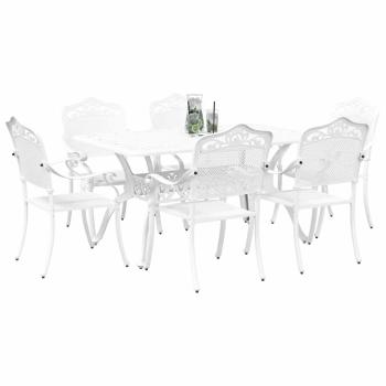 Set aus 4 Weiß Guss-Aluminium Groß Dekorative Intarsien