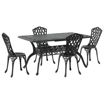 Set aus 3 Schwarz Gussaluminium Groß Dekorative Intarsien