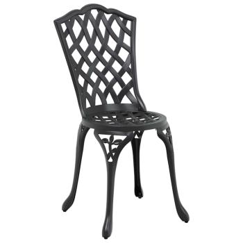 Set aus 3 Schwarz Gussaluminium Groß Dekorative Intarsien