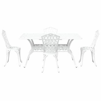 Set aus 3 Weiß Gussaluminium 150 x 90 x 72 cm Coole Muster