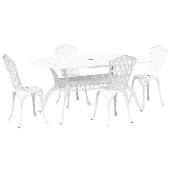 Set aus 3 Weiß Gussaluminium 150 x 90 x 72 cm Coole Muster