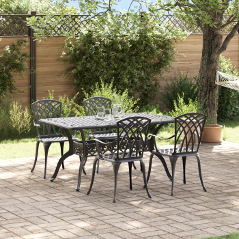 Set aus 3 Schwarz Gussaluminium 150x90x72 cm Langlebig