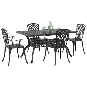 Set aus 3 Schwarz Gussaluminium 150x90x72 cm Langlebig