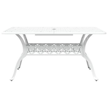 Set aus 3 Weiß Gussaluminium Groß Langlebig Gartentisch