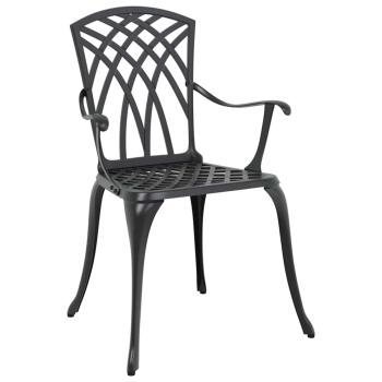 Set aus 4 Schwarz Gusseisen Groß Dekorative Intarsien