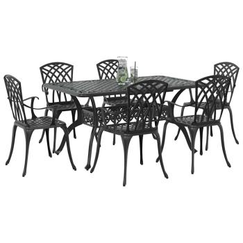 Set aus 4 Schwarz Gusseisen Groß Dekorative Intarsien