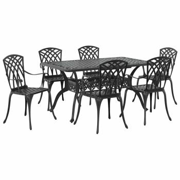 Set aus 4 Schwarz Gusseisen Groß Dekorative Intarsien