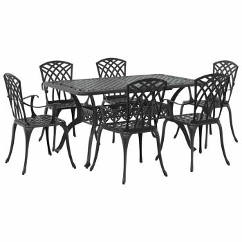 Set aus 4 Schwarz Gusseisen Groß Dekorative Intarsien