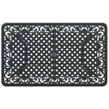 Set aus 4 Schwarz Gusseisen Groß Dekorative Intarsien