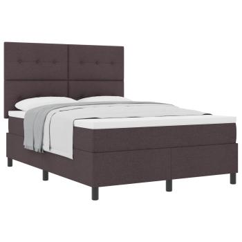 Boxspringbett mit Kopfteil Dunkelbraun 140 x 190 cm Stoff