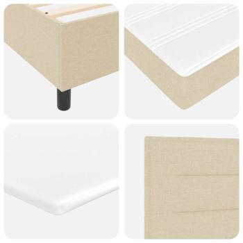 Bettgestell mit Matratze Beige Stoff 140 x 190 cm Bettmatratze