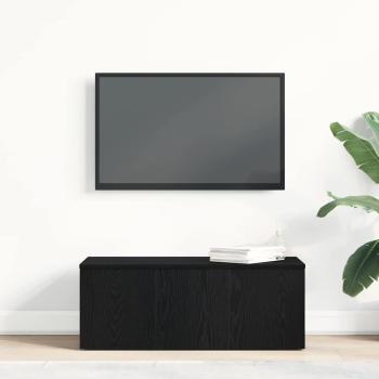 TV-Schrank aus schwarzer Eiche, 80x34x30 cm, aus Holzwerkstoff