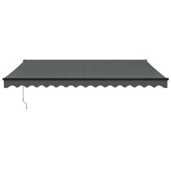 Markise Einziehbar Anthrazit 4,5x3 m Stoff und Aluminium
