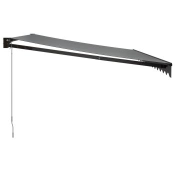 Markise Einziehbar Anthrazit 4,5x3 m Stoff und Aluminium